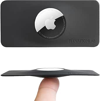 Elevation Lab TagVault flexible AirTag wallet insert card in black finish thumbnail